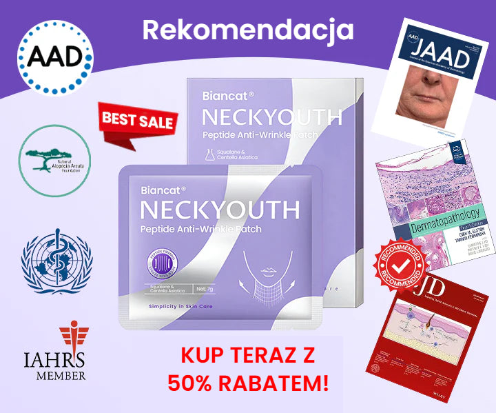 Przeciwzmarszczkowy plaster na szyję z peptydami