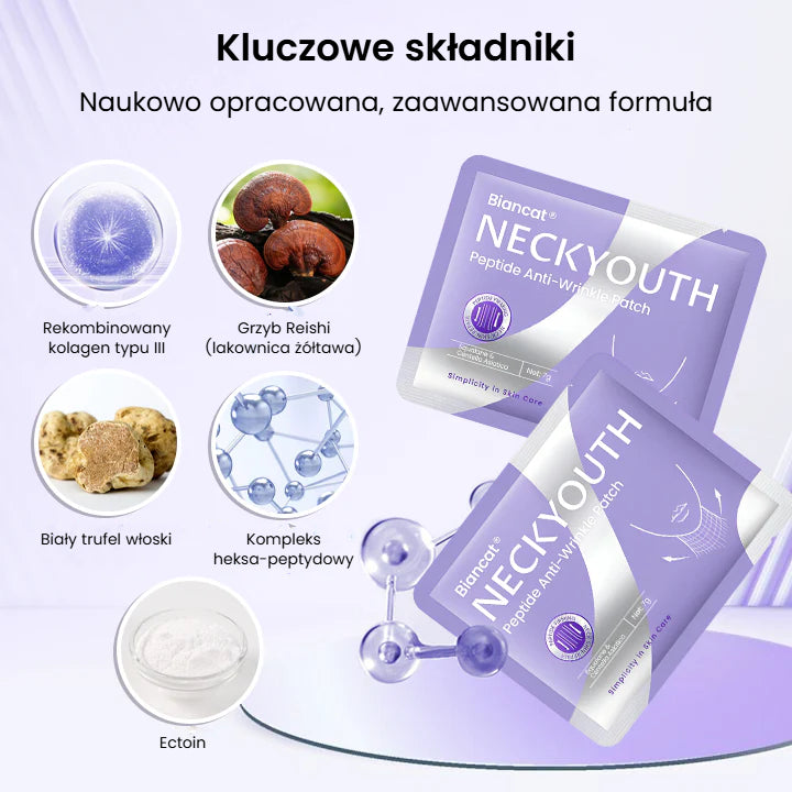 Przeciwzmarszczkowy plaster na szyję z peptydami